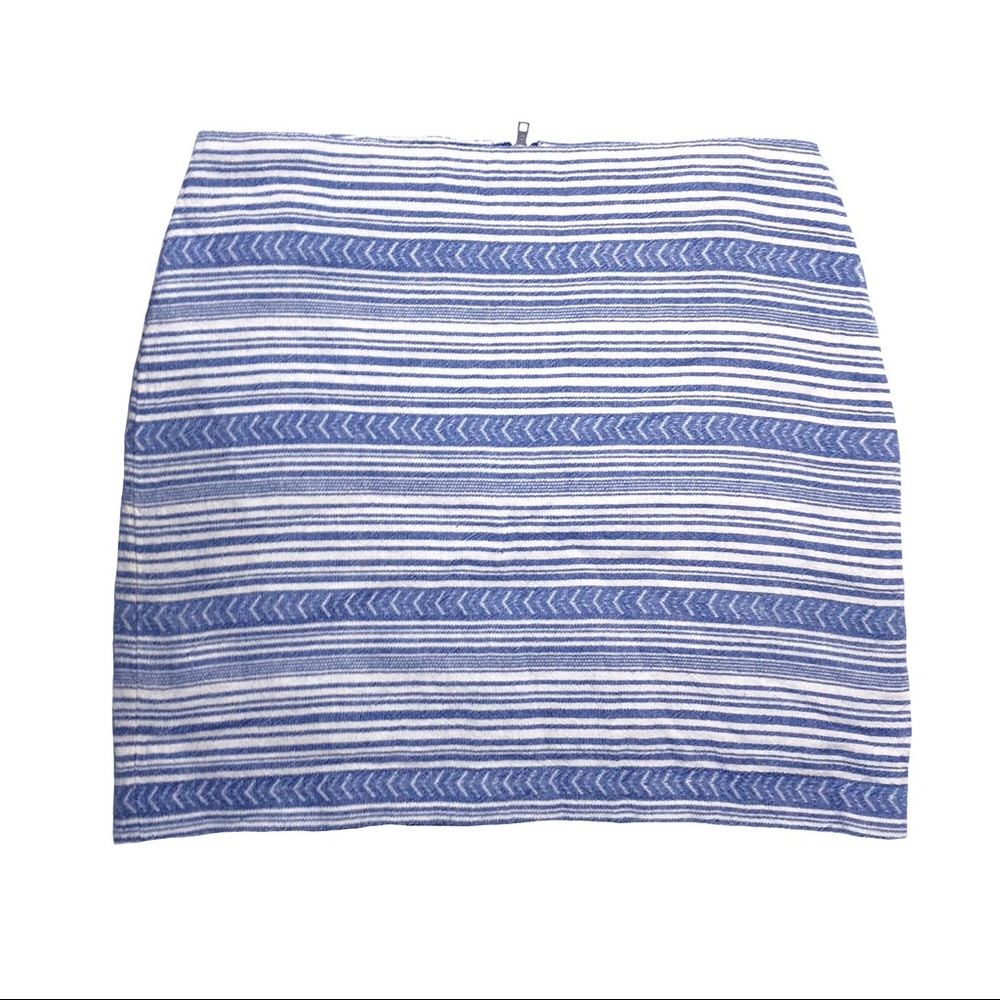 Gap Patterned Striped Cotton Chambray Mini Skirt 4 - image 2